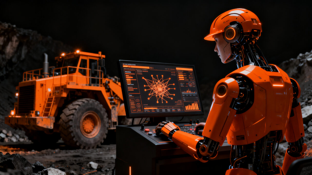 Inteligencia artificial aplicada a la minería industrial, mostrando la integración de IA en operaciones mineras con BHP