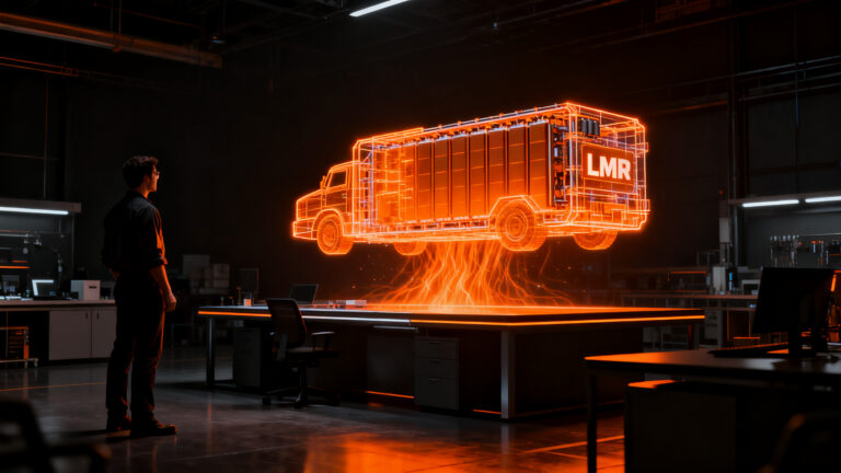 Inversión de GM en tecnología de baterías LMR para vehículos eléctricos, representando el futuro de la movilidad sostenible.