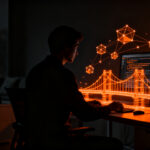 Ingeniero backend trabajando de forma remota en startup de tecnología para adultos mayores, contratando talento senior.