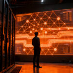 Infraestructura cloud y adopción de IPv6 en startups tecnológicas, representando la transición hacia la nueva era de conectividad global.