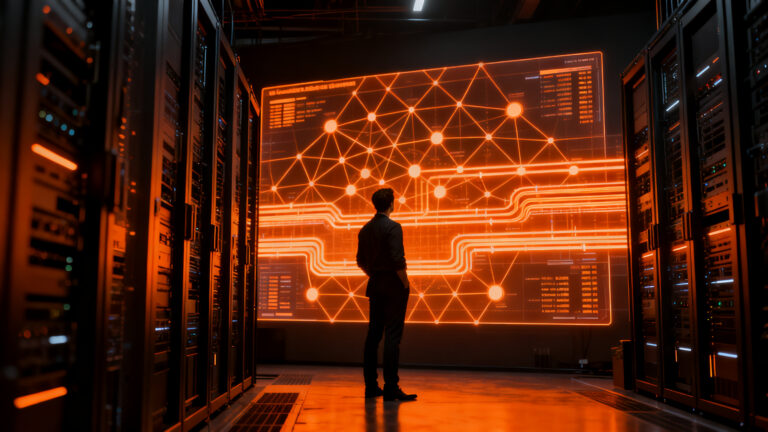 Infraestructura cloud y adopción de IPv6 en startups tecnológicas, representando la transición hacia la nueva era de conectividad global.
