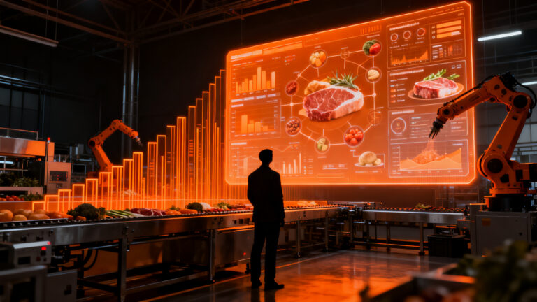 Implementación de inteligencia artificial y automatización en la industria alimentaria para generar crecimiento económico masivo.