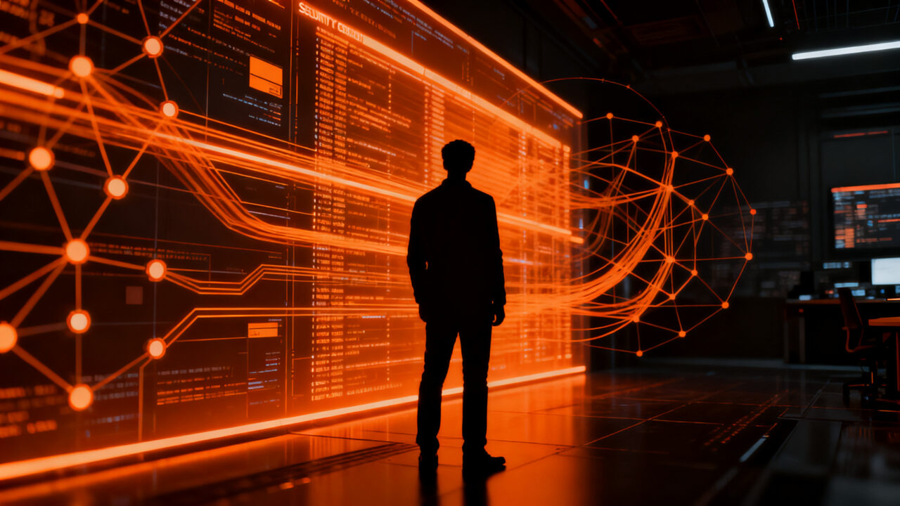 Ingeniero de software trabajando en un entorno GovTech de alta seguridad, representando la contratación de talento especializado en startups de IA.