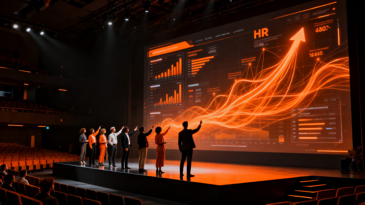 Emprendedores compitiendo en la HR Startup Competition 2026, innovando en el futuro de los recursos humanos y tecnología HRTech.