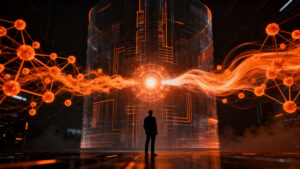 Representación visual de la arquitectura de agentes IA con hypernetworks frente a RAG para optimización de modelos empresariales.