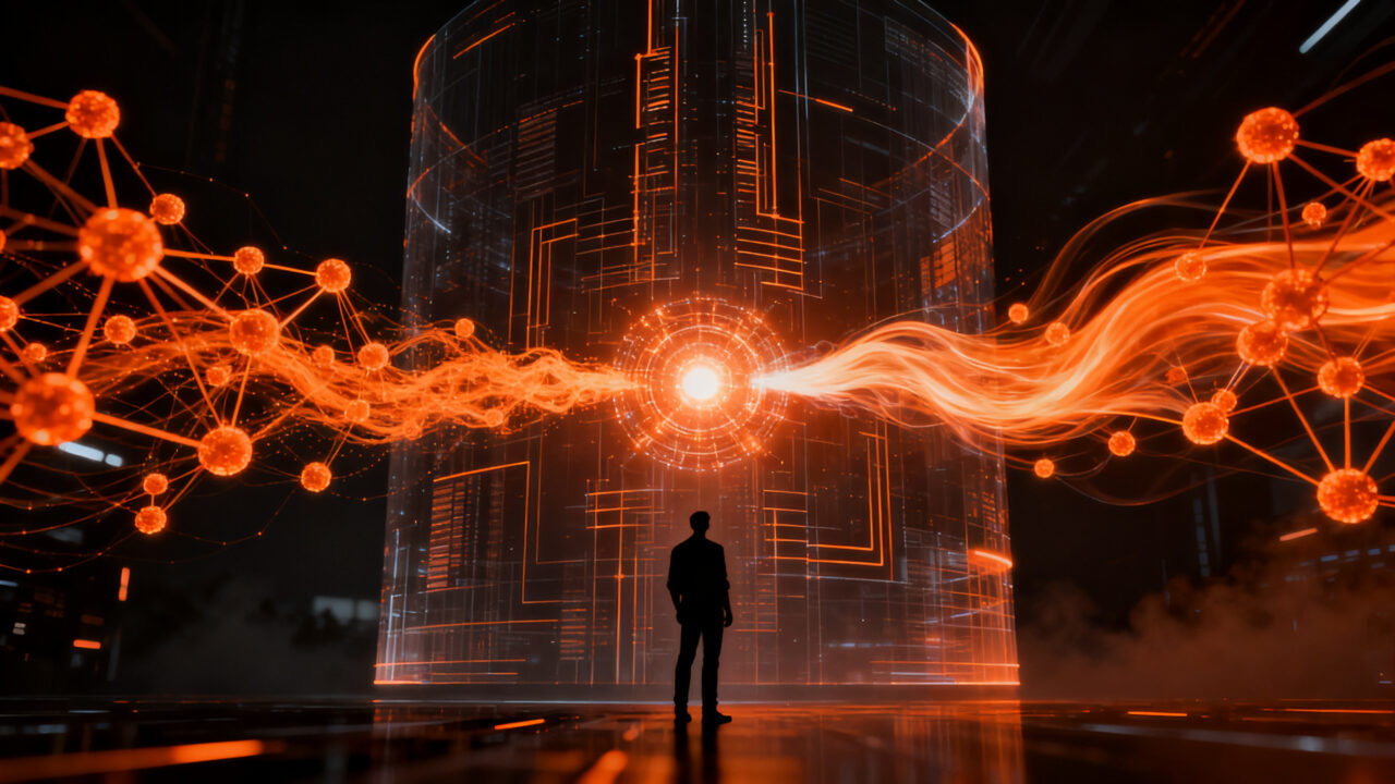 Representación visual de la arquitectura de agentes IA con hypernetworks frente a RAG para optimización de modelos empresariales.