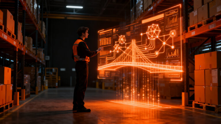 Especialista logístico utilizando IA generativa para optimizar la cadena de suministro y resolver el déficit de talento tecnológico.