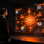 Empresa utilizando inteligencia artificial para la selección de talento humano en un entorno tecnológico avanzado.
