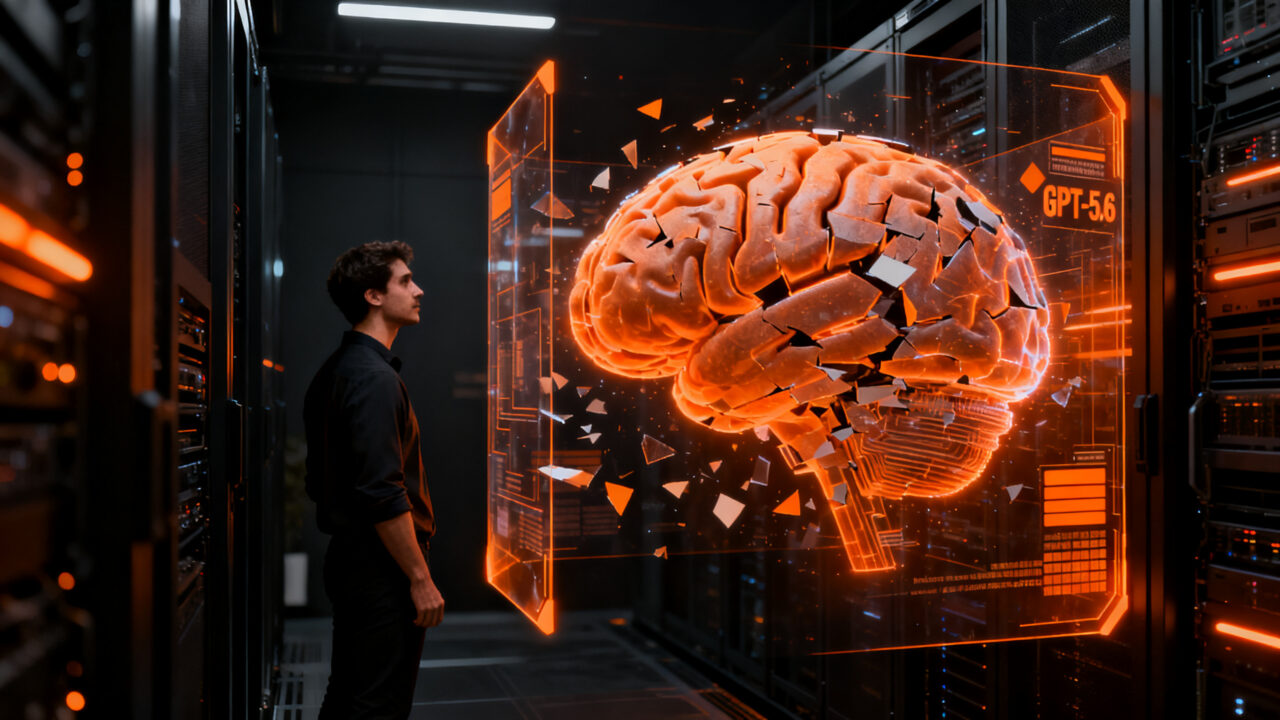 Impacto de la regulación de OpenAI GPT-5.6 en startups de IA, mostrando a un fundador analizando riesgos y estrategias de resiliencia tecnológica.
