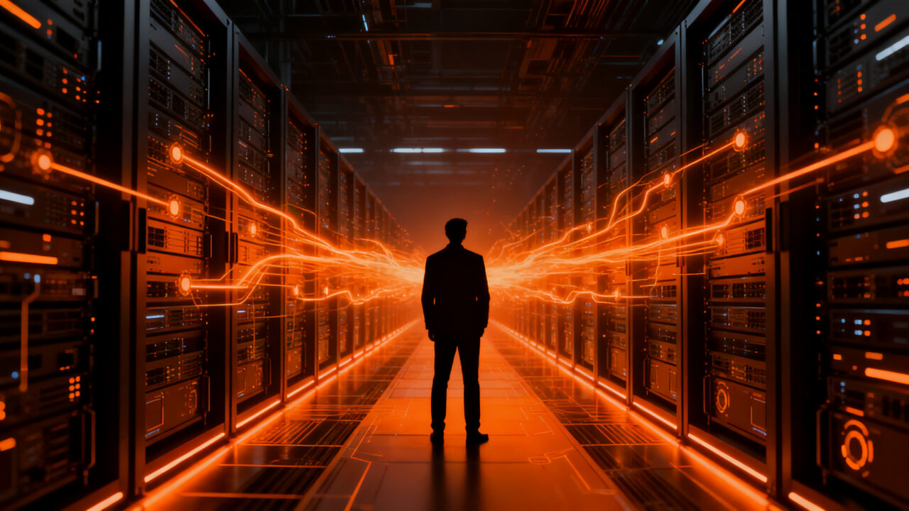 Infraestructura de computación inteligente en China, representando el crecimiento de PFLOPS y la capacidad de IA global.