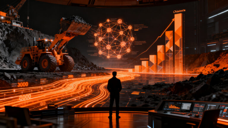 Ingeniero de IA analizando datos de minería y energía en Chile, representando la alta demanda de talento tecnológico en 2026.