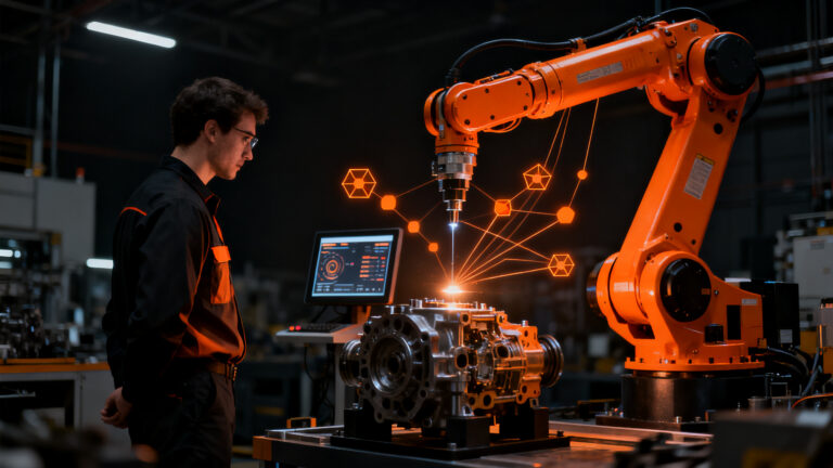 Inspección robotizada en industria 4.0 mediante cobots para mejorar la seguridad y trazabilidad industrial.