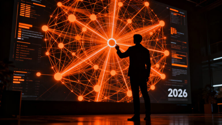Concepto visual del nuevo algoritmo de Instagram 2026 mostrando personalización y estrategia digital.