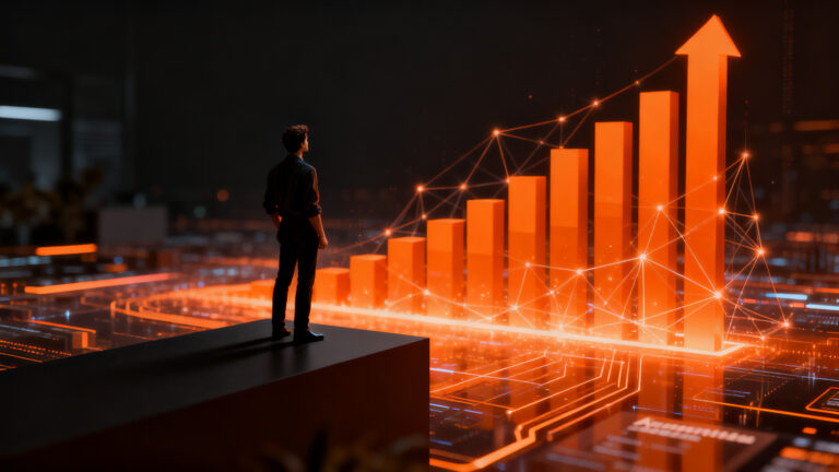 Gráfico financiero y emprendedor argentino representando el auge de la inversión en startups y venture capital en 2026.