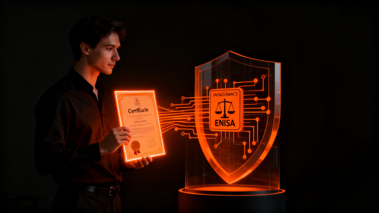 Emprendedor con certificado ENISA y seguro jurídico para startups, representando la protección legal y cobertura de Iris Global en España.