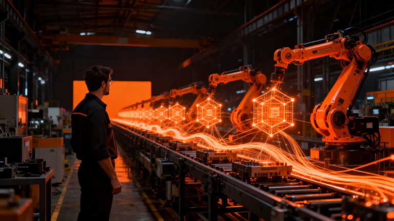 Comercio industrial entre México e Italia, representando la automatización y manufactura inteligente en el marco del acuerdo UE-México.