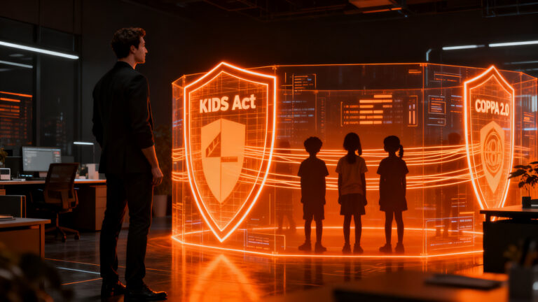 Regulación de seguridad online en startups tech, impacto de la ley KIDS Act 2026 en el mercado estadounidense.