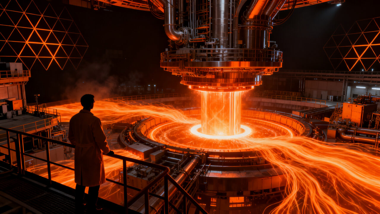 Reactor de fusión nuclear KSTAR representando el futuro de la energía limpia y el impacto en startups deeptech.