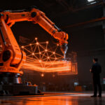 Centro de automatización industrial y robótica 4.0, simbolizando la transformación digital y el impacto en el talento tecnológico.