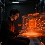 Ingeniero de sistemas trabajando en la actualización de seguridad de firmware Linux UEFI para prevenir fallos en la infraestructura de startups.