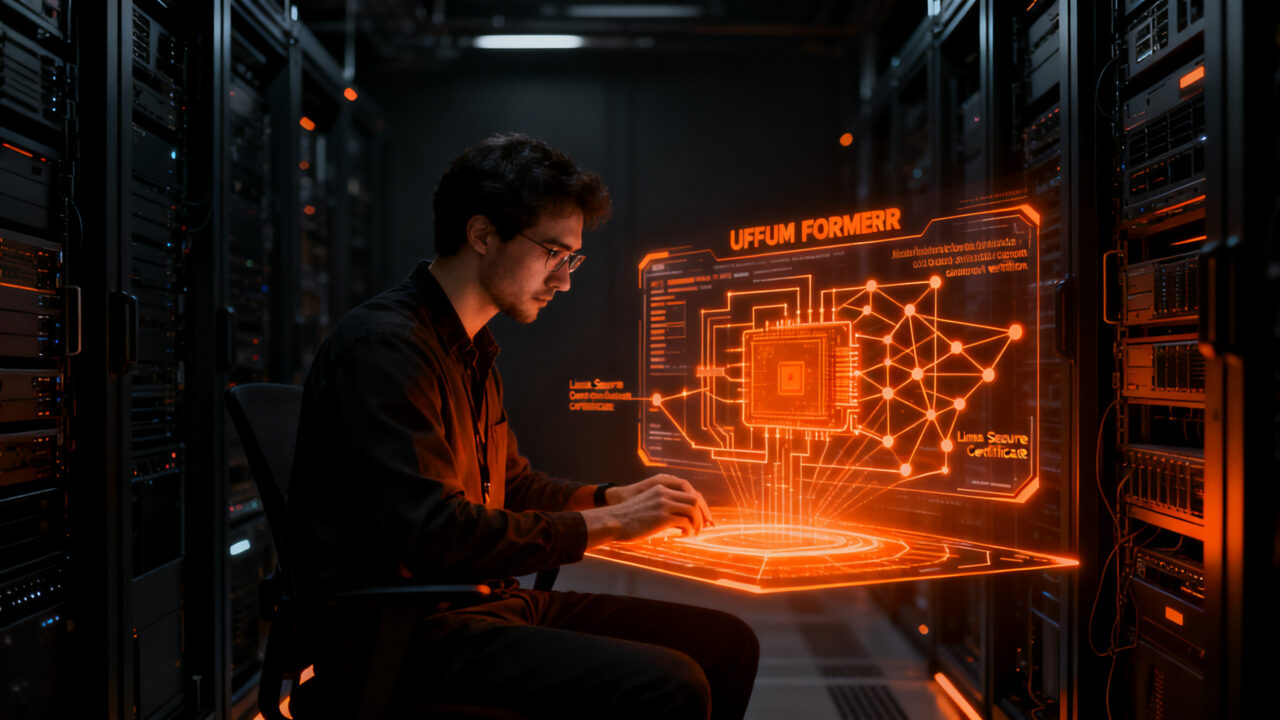 Ingeniero de sistemas trabajando en la actualización de seguridad de firmware Linux UEFI para prevenir fallos en la infraestructura de startups.