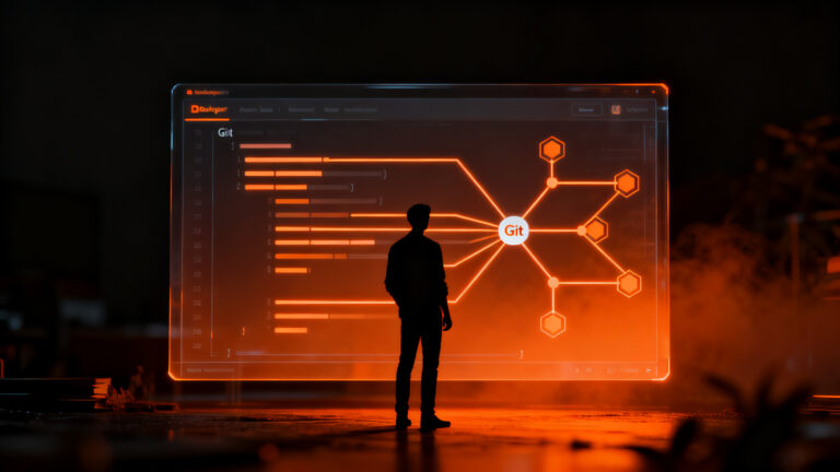 Arquitectura minimalista de mensajería descentralizada usando Git como backend para startups tecnológicas.