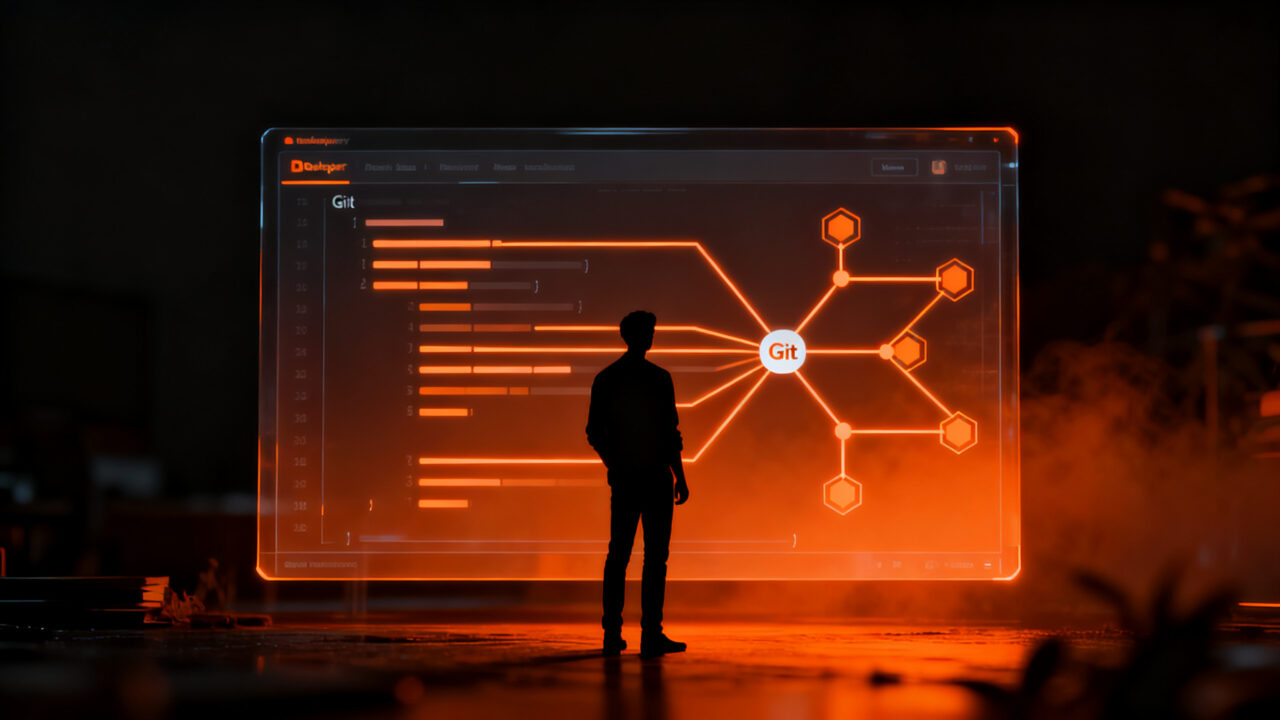 Arquitectura minimalista de mensajería descentralizada usando Git como backend para startups tecnológicas.