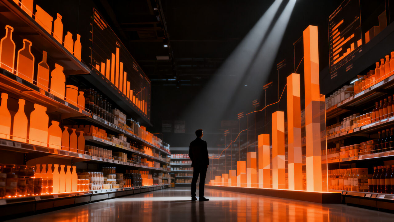 Impacto de la marca blanca en el retail español, representando los retos de las startups CPG y foodtech en 2026.