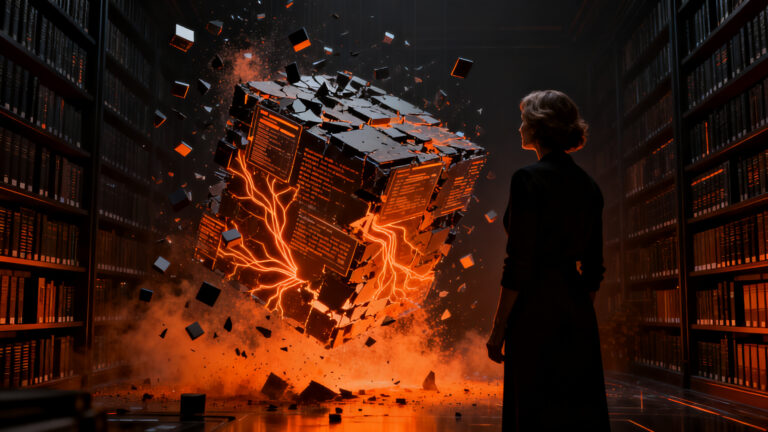 Margaret Atwood analizando los riesgos de la IA y la calidad de los datos en el ecosistema startup.