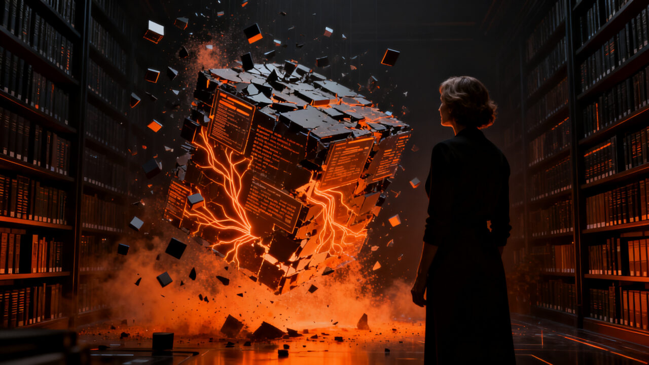Margaret Atwood analizando los riesgos de la IA y la calidad de los datos en el ecosistema startup.