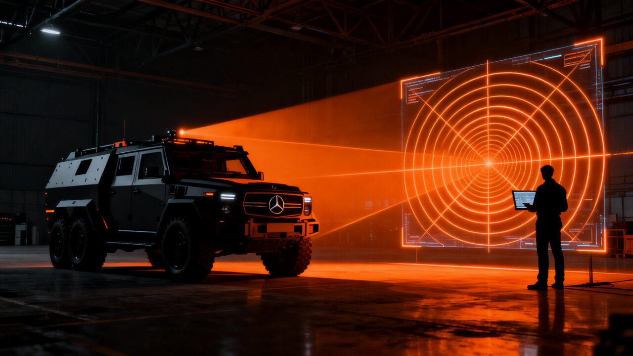 Alianza estratégica entre Mercedes-Benz y la startup TYTAN para el desarrollo de tecnología de vehículos antidrones en el sector defensa.