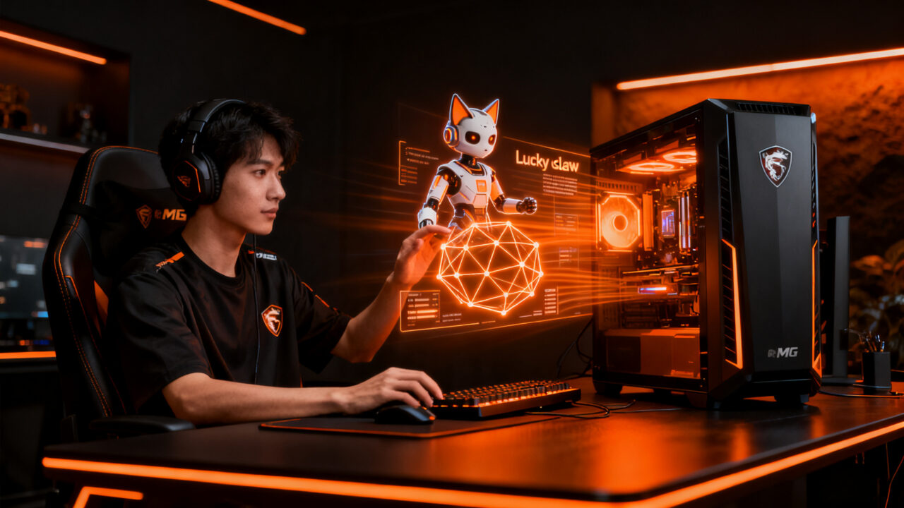 El PC gaming MSI MEG Vision X2 AI+ con agente de inteligencia artificial integrado, presentado en Computex 2026.