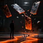 Crisis de memoria RAM en el sector tecnológico: concepto visual sobre la cancelación del CMF Phone 3 Pro de Nothing y lecciones de estrategia para startups.