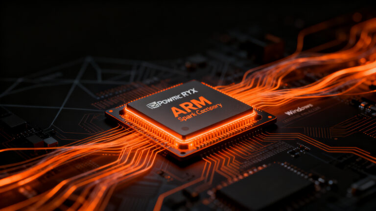 Nvidia RTX Spark con arquitectura ARM y GPU Blackwell para Windows, representando el futuro de la computación de IA local y la competencia con Apple Silicon.