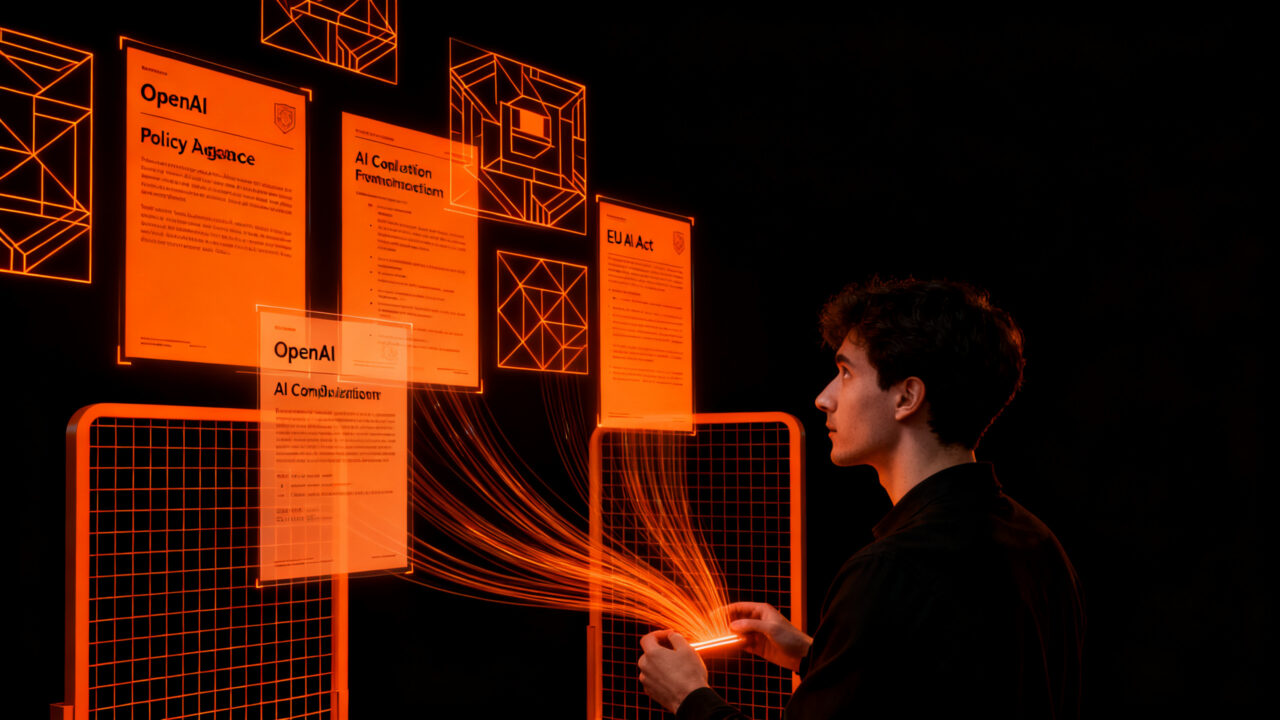 Fundador de startup analizando marcos regulatorios de IA y agenda de política de OpenAI 2026