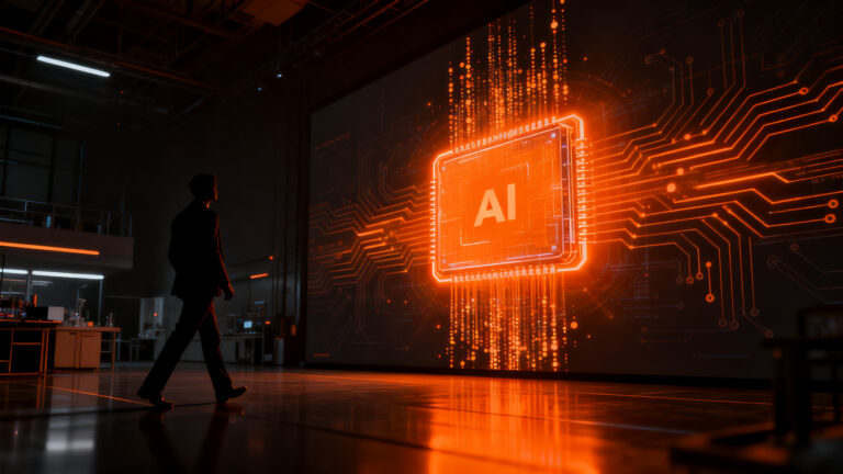 Ejecutivo tecnológico liderando la transición hacia hardware de IA, simbolizando la guerra por el talento senior en el ecosistema startup.