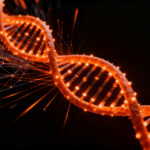 Estructura de ADN transformándose en redes neuronales de IA, representando GPT-Rosalind y la revolución de la biotecnología impulsada por inteligencia artificial.