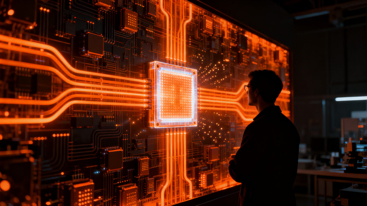 Investigador analizando píxel de Fourier de ETH Zúrich, representando el futuro de la fotónica integrada y hardware óptico.
