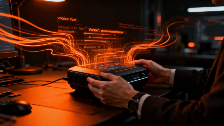 Dispositivo de hardware con IA de Pocket, startup de Y Combinator que revoluciona la productividad con transcripción automática.