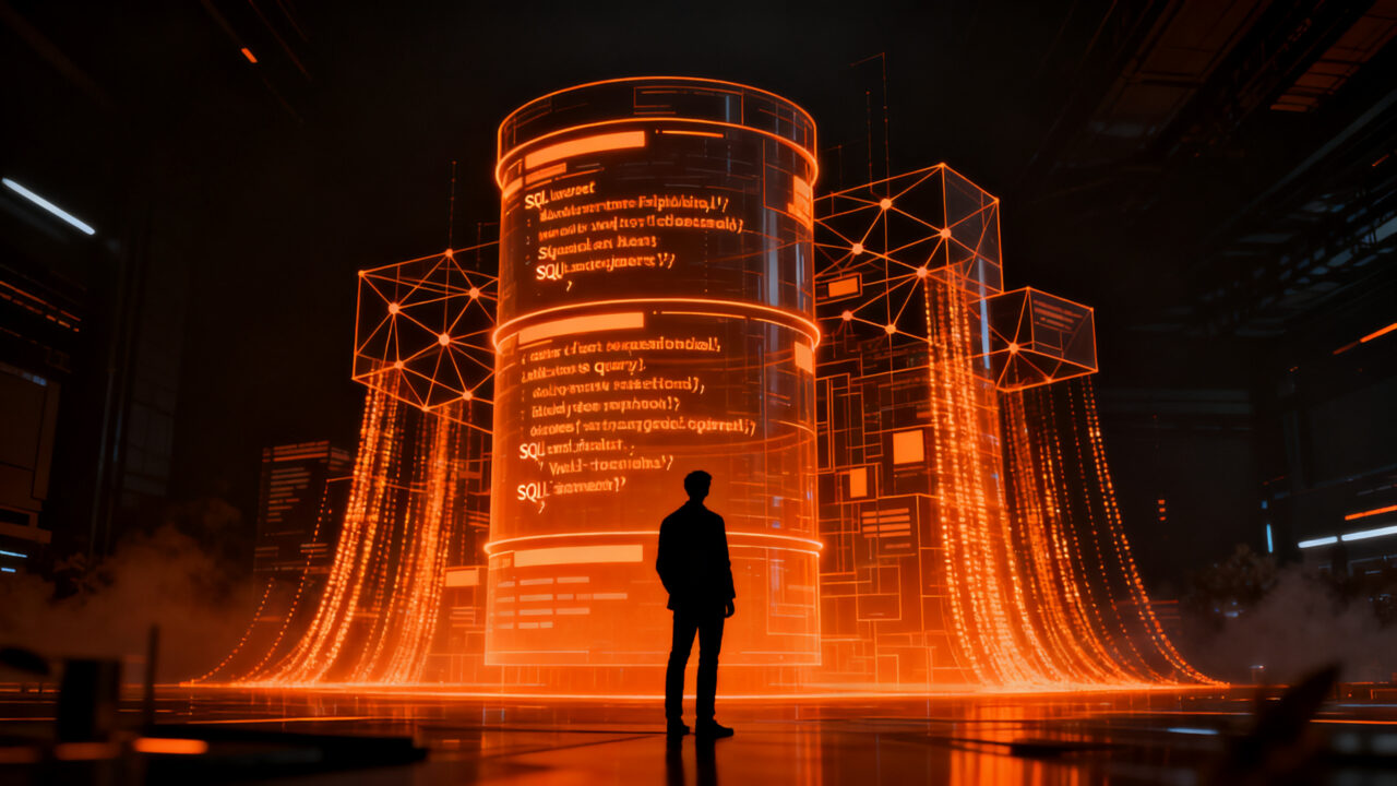Desarrollador trabajando en una base de datos PostgreSQL de alto rendimiento para optimizar la infraestructura de una startup SaaS en 2026.