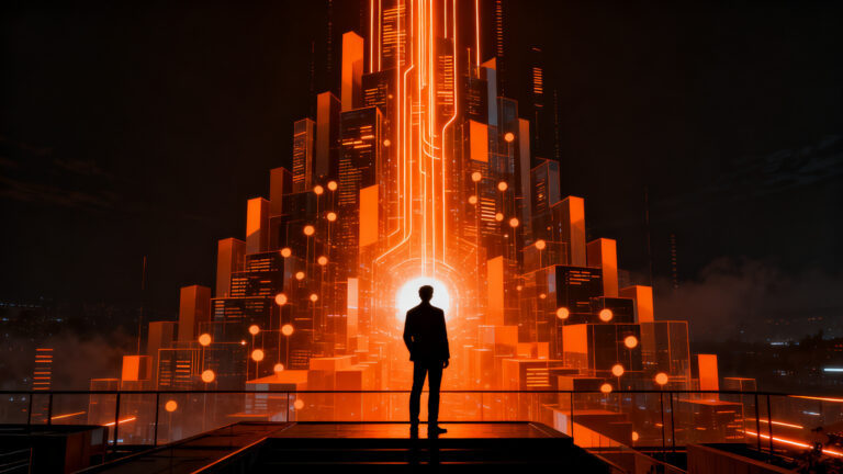 Emprendedor frente a un horizonte de innovación, representando la convocatoria del Premio PwC Chile 2026.