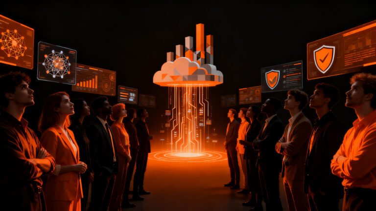 Profesionales capacitados con el incentivo de Procomer 2026, representando el desarrollo del talento tech en IA, ciberseguridad y cloud computing.