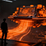 Concepto visual de la consola Project Helix de Microsoft con tecnología avanzada AMD RDNA 5 y potencia de IA para el futuro del gaming.