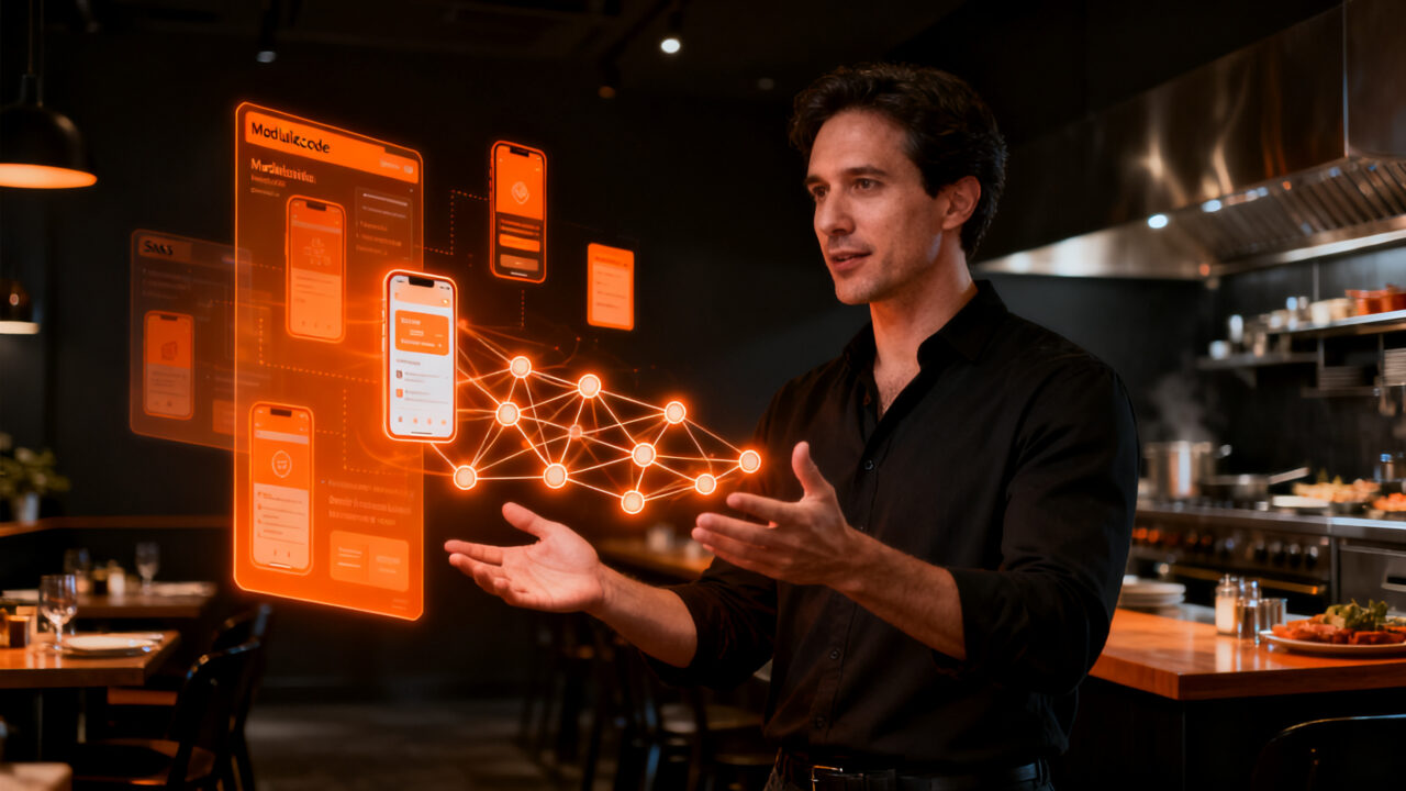 Plataforma no-code ToqanClaw de Prosus facilitando la creación de apps para pequeños comercios y restaurantes mediante IA conversacional.