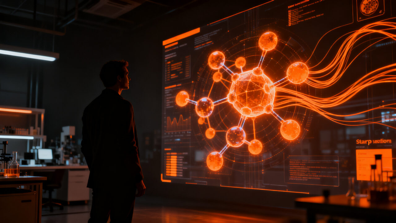 Reid Hoffman liderando la innovación en Manas AI para el descubrimiento de fármacos mediante inteligencia artificial.