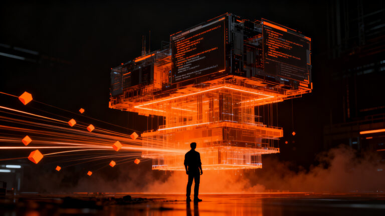 Reingeniería de software y escalabilidad técnica en el nuevo Epic Games Launcher, representando la optimización de productos SaaS.