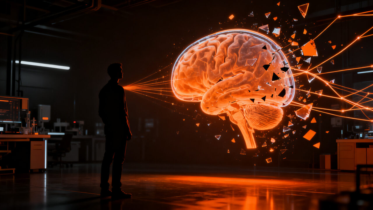 Desarrollador analizando una resonancia magnética con IA, representando los riesgos éticos y de seguridad en el diagnóstico médico tecnológico.