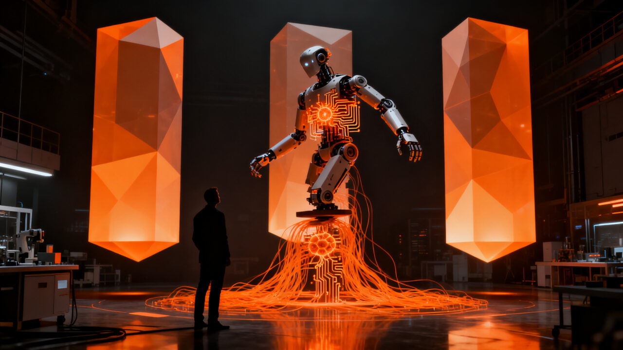 Representación del trilema de la robótica y el futuro de la embodied AI en startups de hardware.