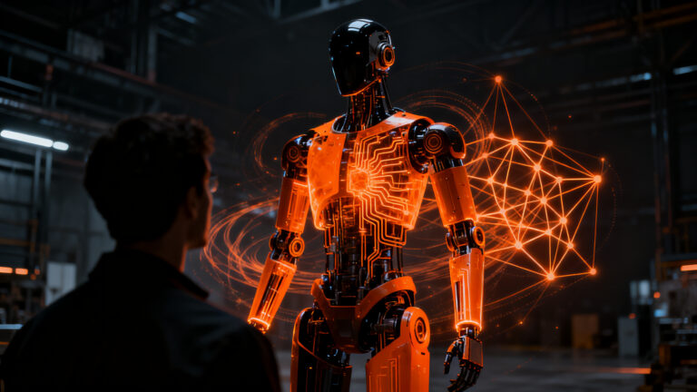 Mercado de robots humanoides e IA física, representando la automatización industrial del futuro con tecnología de vanguardia.