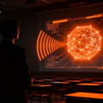 Tecnología de IA y detección de radiofrecuencia en la Selectividad 2026, representando la seguridad digital en la educación.